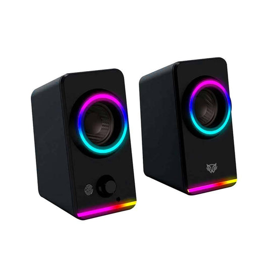 Bocinas 2.0 Gamer Glimm Style BG565 Balam Rush Conexión Bluetooth/Auxiliar, Controlador Touch, iluminación LED 3 modos, 10w RMS