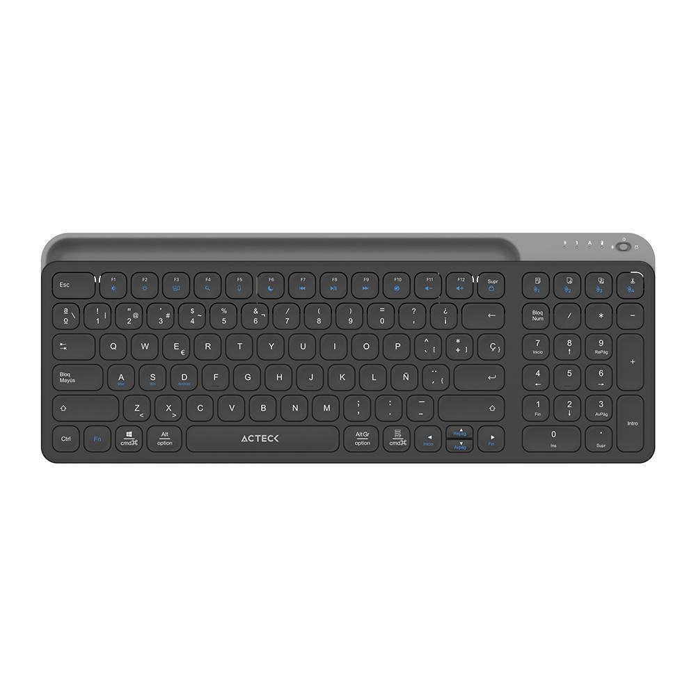 Teclado Inalámbrico Multidispositivos INSPIRE TREK TI747 AC-940108  Acteck Elite Series Bluetooth 5.1, Dongle 2.4 MHz