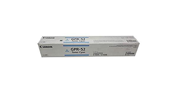 Tóner. Canon GPR-52 CIAN. Aproximadamente 16.500 páginas de rendimiento