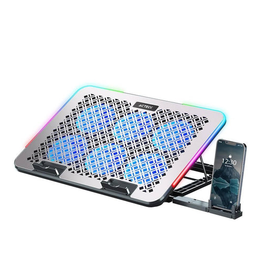 Base Enfriadora para Laptop FROOST RAW BE630 Acteck Advanced Series Base Enfriadora para Laptop 15.6 Pulgadas, 6 Ventiladores