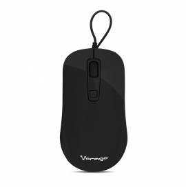 Mouse Alámbrico VORAGO MO-102-BK, Negro, 4 Botones, USB, 1,000 / 1,600 DPIs