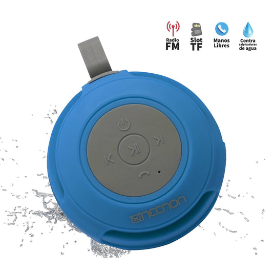 Bocina Inalambrica NECNON Modelo NB-04W PRO contra salpicaduras, azul