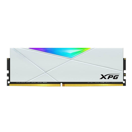 Memoria RAM ADATA XPG SPECTRIX D50, DDR4 16GB UDIMM 3200MHz, con Iluminación RGB. Disipador BLANCO. NP. AX4U320016G16A-SW50