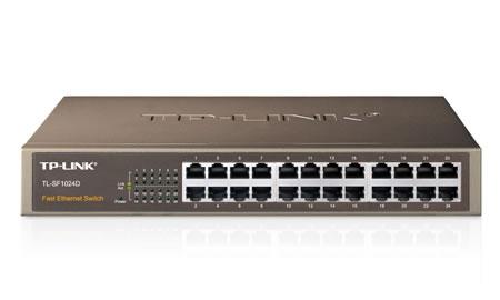 Switch TP-LINK TL-SF1024D, Plata, 24 puertos
