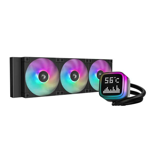 Enfriamiento Liquido DeepCool LP360 ARGB 3x120mm, 600-2400 RPM Negro R-LP360-BKMSNC-G-1