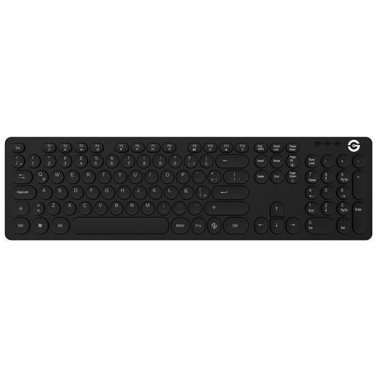 GETTTECH TECLADO RETROILUMINADO IGNITE GRIS, 105 TECLAS, CONEXIÓN USB, ABS FRENTE Y GALVANIZADO ATRÁS MOD. GTI-28201G