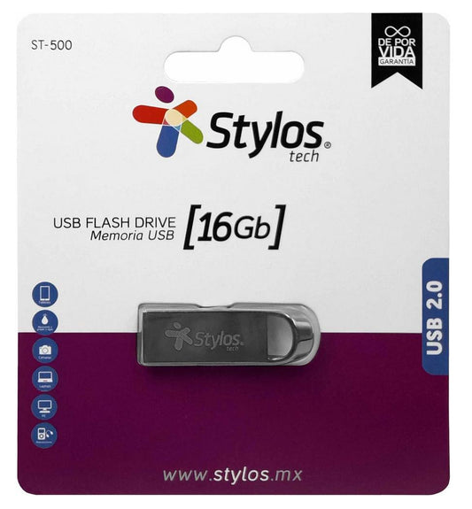 Memoria USB 2.0 16GB Stylos. STMUS516B