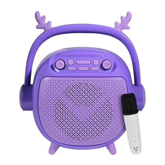 BOCINA VORAGO BSP-205 BLUETOOTH / MSD / USB / 3.5MM MICRÓFONO CON MODOS DE VOZ COLOR PURPURA