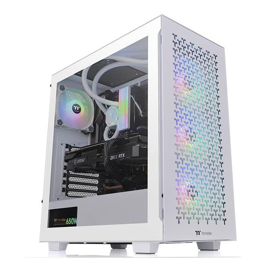 Gabinete Thermaltake V350 TG ARGB Air Snow semi torre, ATX/Mini-ITX/Micro-ATX, USB 3.0, sin Fuente, 4 Ventiladores Instalados