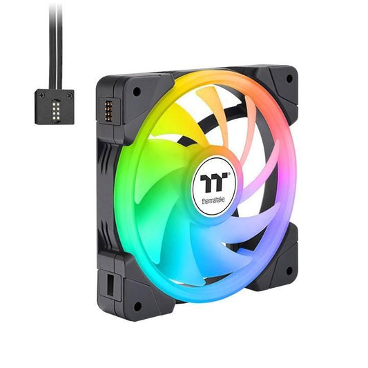Ventilador SWAFAN EX12 ARGB Sync Negro Thermaltake (paquete de 3 ventiladores), aspas intercambiables
