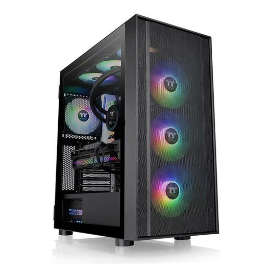 Gabinete Thermaltake H570 TG ARGB Negro Mid Tower, Micro-ATX/Mini-ITX/EATX, USB 2.0/3.0, sin Fuente, 4 Ventiladores Instalados