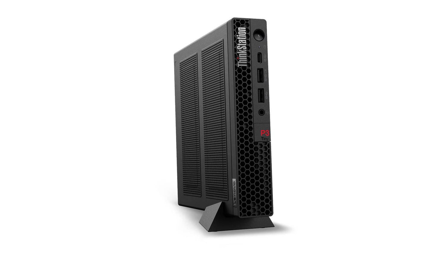 Wks de escritorio, ThinkStation P3 Tiny, Intel Core i7-14700, 16 GB, 512 GB SSD,tarjeta gráfica NVIDIA T400 4GB, Windows 11 Pro, Garantía 3 años