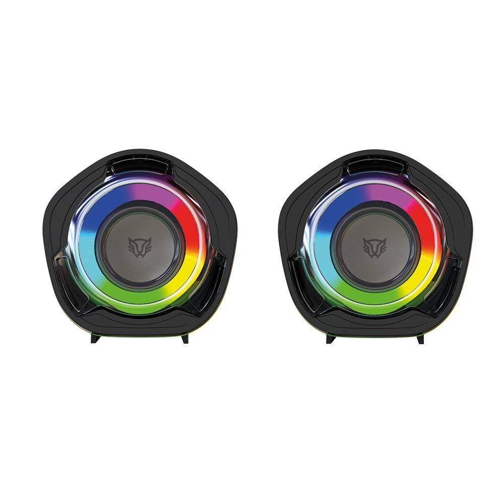 Bocinas 2.0 Gamer Glimm Penta BG545 Balam Rush Conexión Bluetooth 5.0/USB, Iluminación RGB 10 modos, 6w RMS. Sonido estéreo