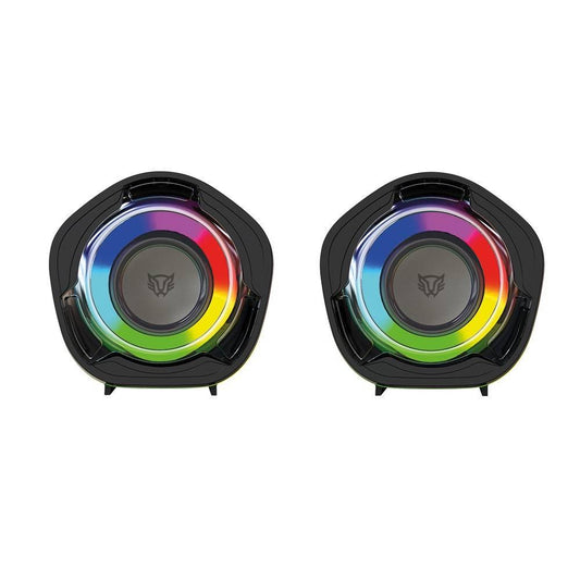 Bocinas 2.0 Gamer Glimm Penta BG545 Balam Rush Conexión Bluetooth 5.0/USB, Iluminación RGB 10 modos, 6w RMS. Sonido estéreo