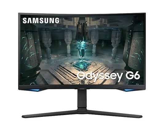 Monitor Samsung 27 pulgadas, Odyssey G6, QHD, 2560 x 1440, Gamer, Curvatura 1000R, SMART, 240Hz, 1ms, LS27BG650ELXZX