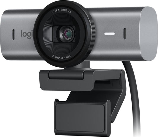 Logitech Cámara web MX Brio 960-001548.Ultra HD 4K para colaboración y streaming.