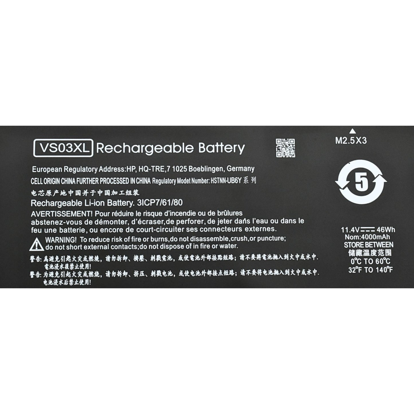 OTHVS03XL Batería 11.55V 52Wh/4350mAh para HP Envy 15 15-AS series VS03XL