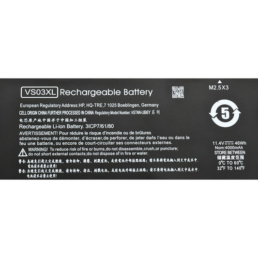 OTHVS03XL Batería 11.55V 52Wh/4350mAh para HP Envy 15 15-AS series VS03XL