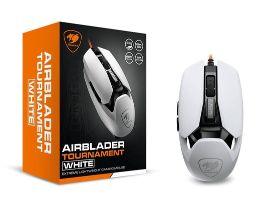 MOUSE COUGAR AIRBLADER TOURNAMENT BLANCO (3M487WONW.0001) OPTICO,20000DPI,6BOTONES,650IPS, ALAMBRICO