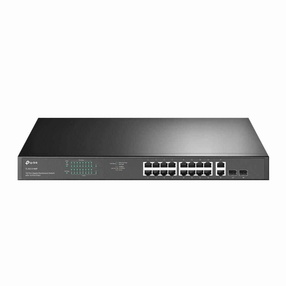 Switch no Administrable TP-LINK TL-SG1218MP, Negro, 16 puertos