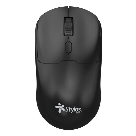 Mouse Inalámbrico Recargable Stylos STPMOI7B 1,600 Dpi 3 Niveles 4 Botones Conexión USB Nano 2.4Ghz Negro