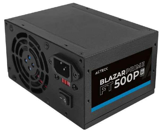 Fuente de Poder Blazar Prime ACTECK FT500P 500W. Ventilador: 80Mm.